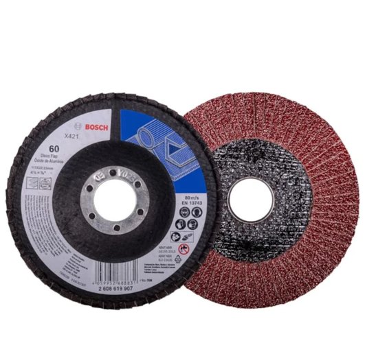 Disco Flap 4.1/2'' Pol. Grão 60 Base de Fibra X421 Standard for Metal 2608619907 -Bosch