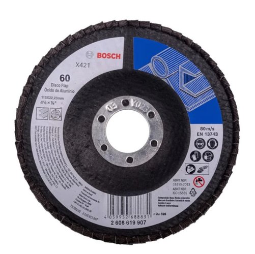 Disco Flap 4.1/2'' Pol. Grão 60 Base de Fibra X421 Standard for Metal 2608619907 -Bosch