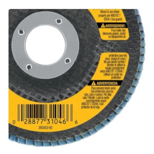 Disco Flap Base Fibra 4.1/2 Zirconio Grão 120 - Dewalt