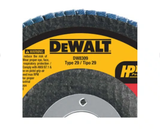 Disco Flap Base Fibra 4.1/2 Zirconio Grão 80 - Dewalt