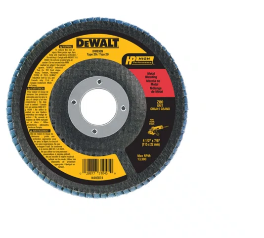 Disco Flap Base Fibra 4.1/2 Zirconio Grão 80 - Dewalt