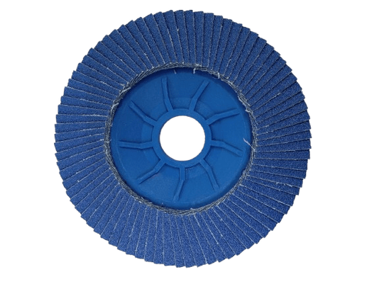 Disco Flap com Base Plástica 4.1/2'' (115MM) Zircônio Grão 120 -Maqdima