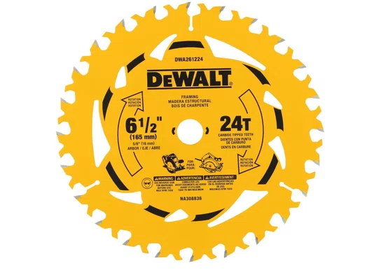 Disco Serra Circular 6.1/2'' Pol. 24 Dentes DWA261224 -Dewalt