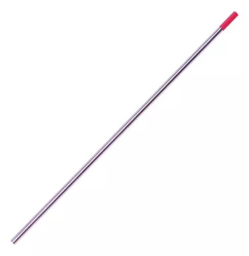 Eletrodo de Tungstenio c/Tório Ponta Vermelha 1.6mm x 150mm Para Solda Tig em Inox Venda Unitária -Importado