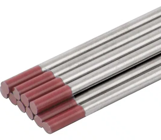 Eletrodo de Tungstenio c/Tório Ponta Vermelha 1.6mm x 150mm Para Solda Tig em Inox Venda Unitária -Importado