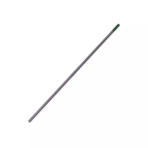Eletrodo de Tungstenio Puro Ponta Verde 2.4mm x 150mm Para Solda Tig em Aluminio Venda Unitária -Importado