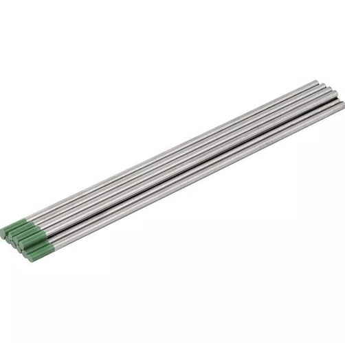 Eletrodo de Tungstenio Puro Ponta Verde 3.2mm x 150mm Para Solda Tig em Aluminio Venda Unitária -Importado
