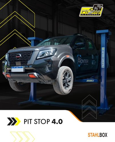 Elevador de Veiculos Pit Stop Plus 4.000Kg Trifásico 380V Cor Azul -Stahlbox