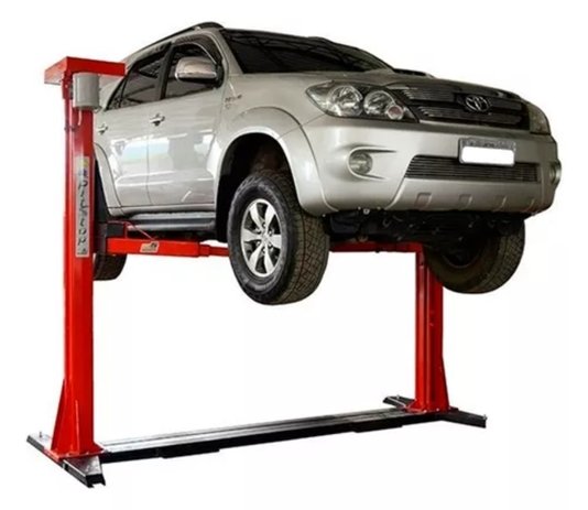 Elevador de Veiculos Pit Stop Plus 4.000kg Trifásico 380V Cor Vermelha -Stahlbox