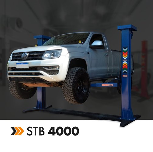 Elevador de Veiculos STB 4.000kg Trifásico 380V Cor Azul -Stahlbox