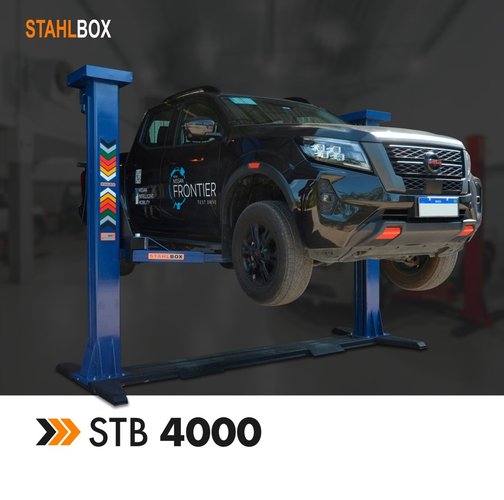 Elevador de Veiculos STB 4.000kg Trifásico 380V Cor Azul -Stahlbox