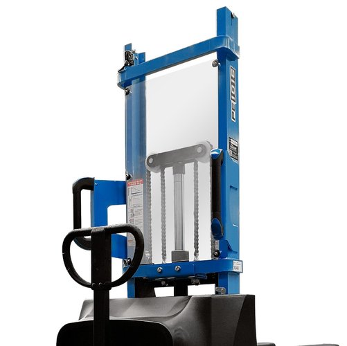 Empilhadeira Semi Elétrica PE1016 Capacidade 1.000kg Elevação 1,60m com Bateria de 150A e Carregador 220V -Paletrans