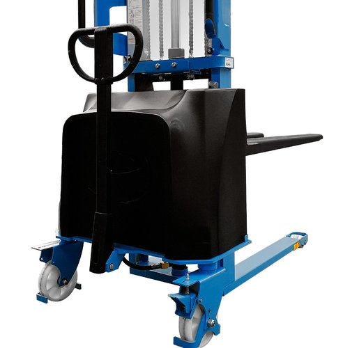 Empilhadeira Semi Elétrica PE1016 Capacidade 1.000kg Elevação 1,60m com Bateria de 150A e Carregador 220V -Paletrans