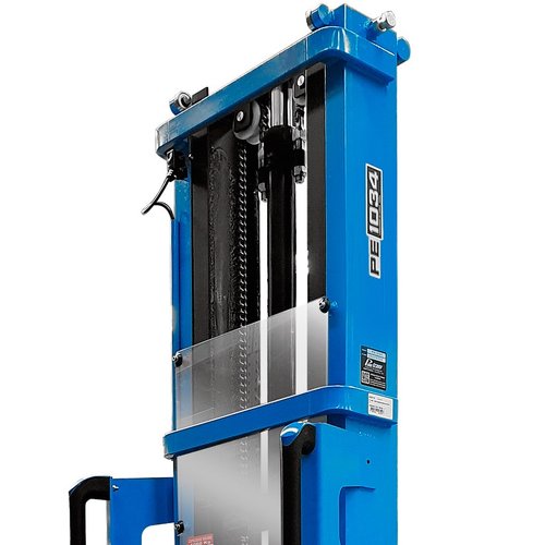 Empilhadeira Semi Elétrica PE1034 Capacidade 1.000kg Elevação 3,40m com Bateria 150A e Carregador 220V -Paletrans