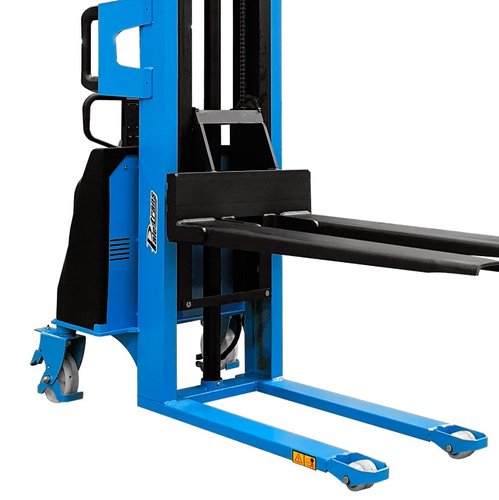 Empilhadeira Semi Elétrica PE1034 Capacidade 1.000kg Elevação 3,40m com Bateria 150A e Carregador 220V -Paletrans