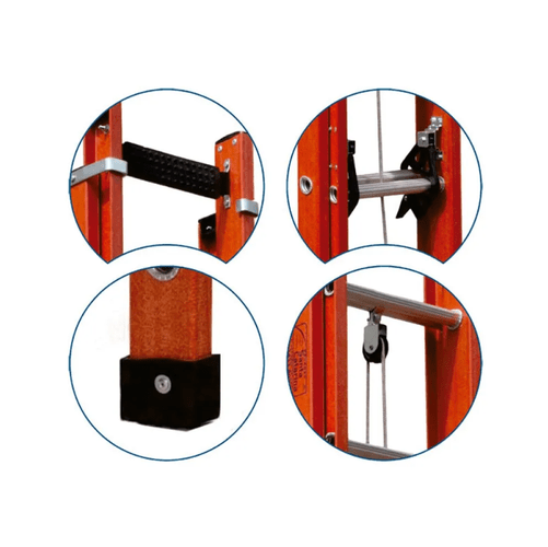 Escada Extensiva de Fibra 2 x 14 degraus EFE-14 Santa Catarina