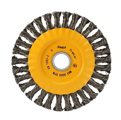 Escova Circular Trançada de Aço 6" x 1/2" x 7/8" x 0,50mm - Pequi