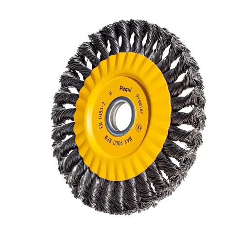 Escova Circular Trançada de Aço 6" x 1/2" x 7/8" x 0,50mm - Pequi