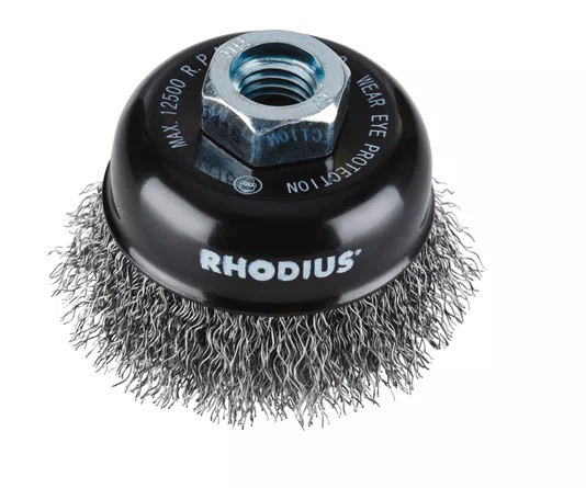 Escova Copo de Aço Ondulado 2.1/2" x 21mm x M14 - Rhodius