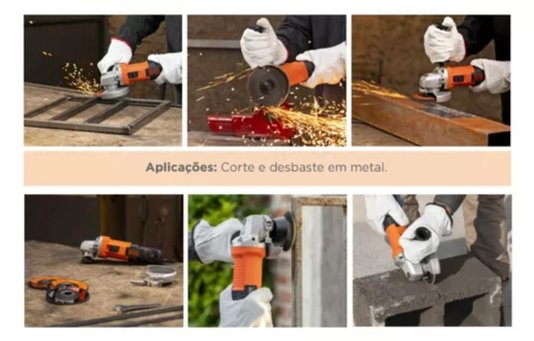 Esmerilhadeira Angular 4.1/2'' Pol. 920W G720X6D C/06 Discos 220V -Black Decker