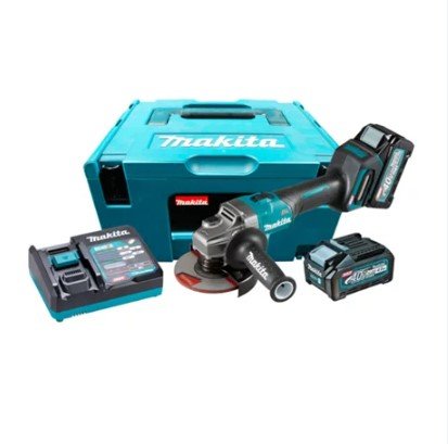 Esmerilhadeira Angular 5'' Pol. 40V GA008GM201 +02 Baterias 4AH + Carregador 220V e Maleta -Makita