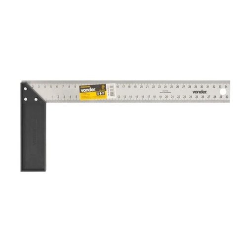 Esquadro para Carpinteiro 12'' Pol. com Cabo Plástico 3550100012  -Vonder
