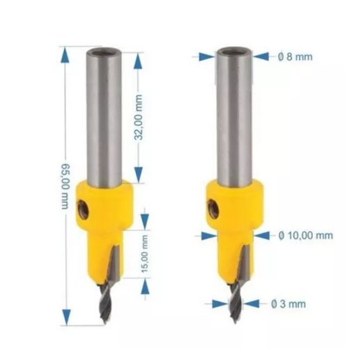 Fresa para Escariar Madeira 10mm Cabeça Conica 5314100010 -Vonder