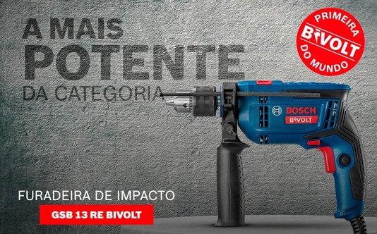 Furadeira com Impacto 1/2'' Pol. 750W GSB 13 RE Bivolt -Bosch