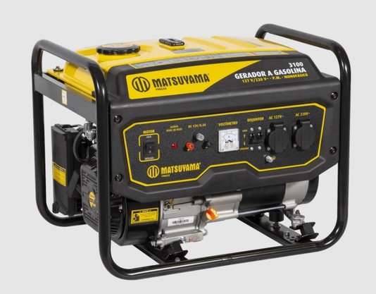 Gerador de Energia a Gasolina 3,0Kva 3100 PM Monofásico 127/220V 198535 -Matsuyama