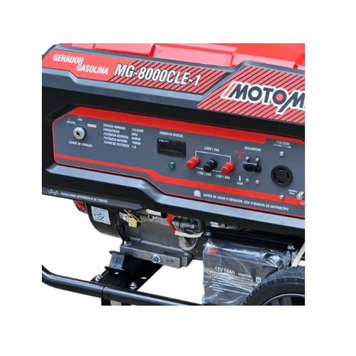 Gerador de Energia a Gasolina MG8000CLE 7,0Kva Motor 4T 420cc Monofásico110/220V -Motomil