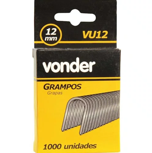 Grampo Tipo U 12mm p/ Grampeador Manual CX com 1.000 unidades 2898512000 VONDER