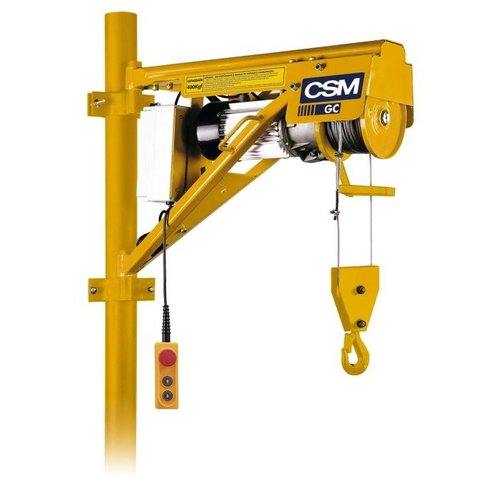 Guincho de Coluna GC 350kg com Motor 1,25CV Sem Balde Monofásico 220V -CSM
