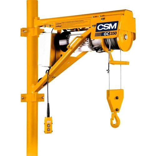 Guincho de Coluna GC 350kg com Motor 1,25CV Sem Balde Monofásico 220V -CSM