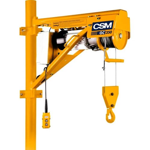 Guincho de Coluna GC 350kg com Motor 1,25CV Sem Balde Monofásico 220V -CSM