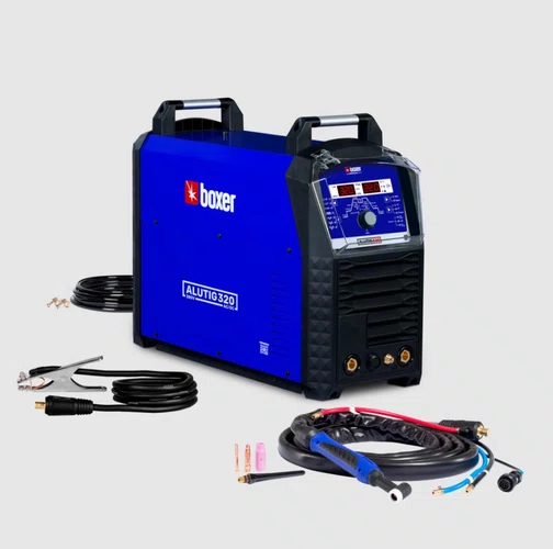 Inversora de Solda Tig HF ALUTIG 320 AC/DC Trifásica 380V + Tocha Tig18 -Boxer