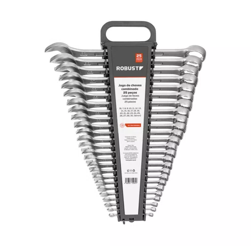 Jogo de Chave Combinada S09105025 6 a 32mm com 25 Peças -Robust