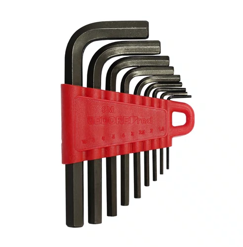 Jogo de Chave Hexagonal Tipo L 1.5 a 10mm com 9 Peças R36605109 Gedore Red