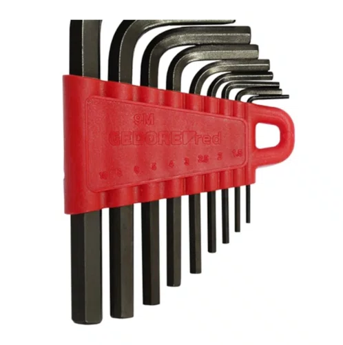 Jogo de Chave Hexagonal Tipo L 1.5 a 10mm com 9 Peças R36605109 Gedore Red