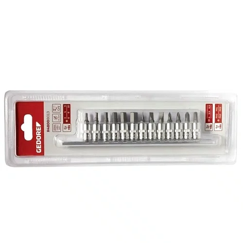 Jogo de Chaves Soquete Encaixe de 1/4 Pol. com 13 Peças R48008013 Gedore Red