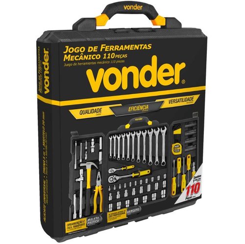 Jogo de Ferramentas com 110 Peças e Maleta 3599000110 -Vonder