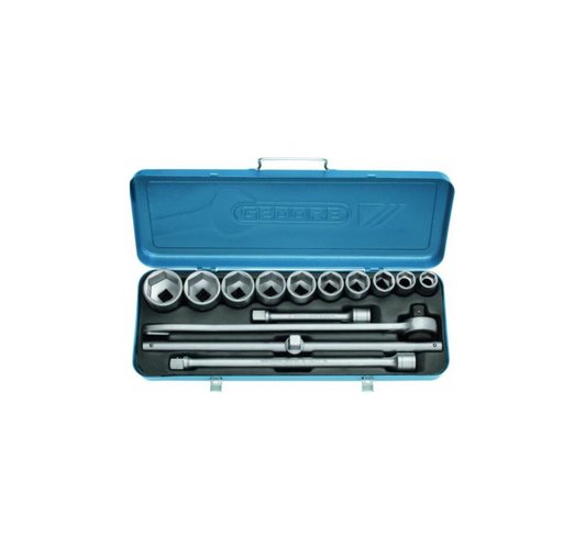 Jogo de Soquete 3/4'' Sextavado 7/8'' a 2'' Pol. 32-EPU com 14 Peças -Gedore