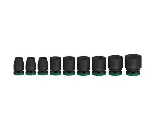Jogo de Soquete de Impacto Enc. 1/2'' 10 a 27MM Curto Standard com 09 Peças PRO -Bosch