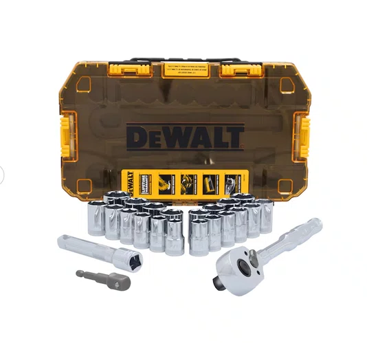 Jogo de Soquetes 1/2? com 23 Peças  Ref. DWMT45414 – Dewalt