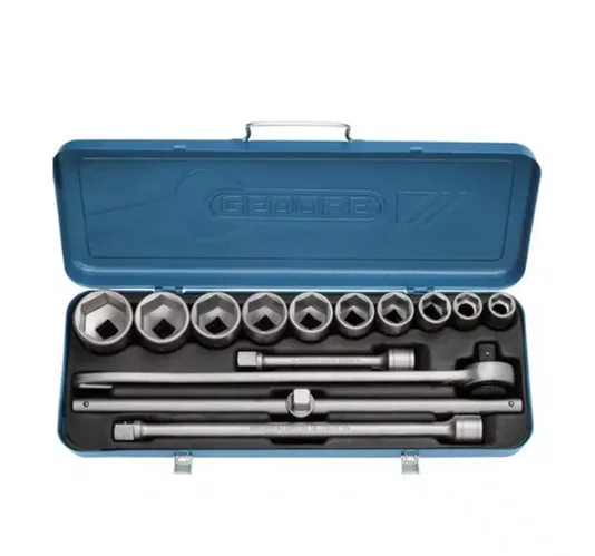Jogo de Soquetes e Acessórios 3/4'' 22 à 50mm 14 Peças 017503 - Gedore