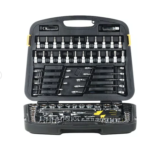 Jogo de Soquetes para Oficina Mecânica 1/4" e 3/8" - 120 Peças  Ref. 91931 – Stanley