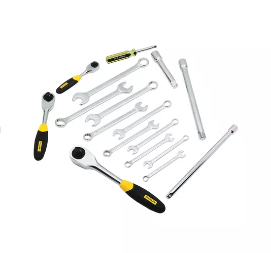 Jogo de Soquetes para Oficina Mecânica 1/4" e 3/8" - 120 Peças  Ref. 91931 – Stanley