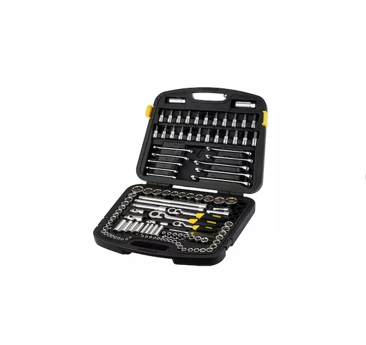 Jogo de Soquetes para Oficina Mecânica 1/4" e 3/8" - 120 Peças  Ref. 91931 – Stanley