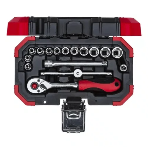 Jogo de Soquetes Sextavados 4MM A 13MM Encx 1/4" 16 Peças R49003016 Gedore Red