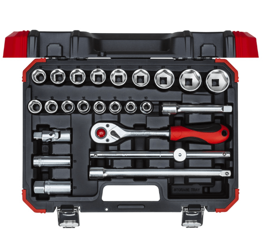 Jogo Soquetes Gedore Red Sextavado 1/2 Com 24 Pçs R69003024