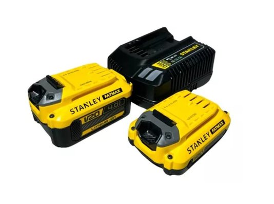 KIT CARREGAMENTO STANLEY 20V SCB224CK 1BAT.4AH+1BAT.2AH+CARR